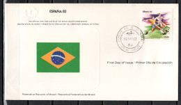 Brazil 1982 Football Soccer World Cup Commemorative FDC - 1982 – Spain