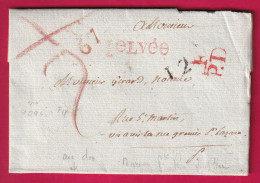 PETITE POSTE DE PARIS FPD LEVEE BOITIER QUANTIEME CACHET FACTEUR AU DOS F18 BOITIER F67 LETTRE - 1701-1800: Voorlopers XVIII