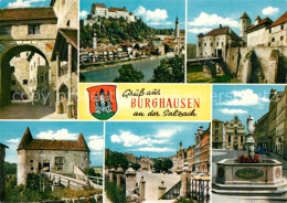 73254011 Burghausen Salzach Burg Panorama Brunnen  Burghausen Salzach - Burghausen