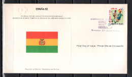 Bolivia 1982 Football Soccer World Cup Commemorative FDC - 1982 – Spain