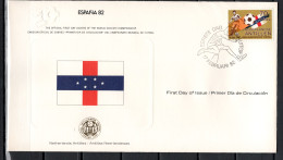 Netherlands Antilles 1982 Football Soccer World Cup Commemorative FDC - 1982 – Spain