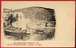 CPA 06 VILLEFRANCHE Alpes Maritimes "Vues Principales Du Réseau P.L.M." - Le QUAI ° J.L. Phot - Villefranche-sur-Mer