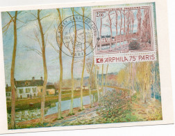 Carte  Maxi  1974  Premier Jour: A SISLEY - 1970-1979