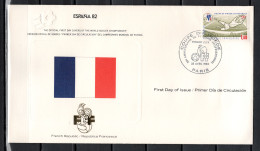 France 1982 Football Soccer World Cup Commemorative FDC - 1982 – Espagne