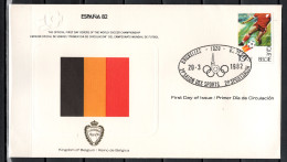 Belgium 1982 Football Soccer World Cup Commemorative FDC - 1982 – Spain