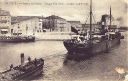 *CPA - 34 - CETTE (SETE) - Passage D'un Pont - Le Quai De L'Avenir - Sete (Cette)