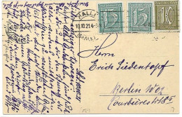 Germany Inflation Card Halle 10.10.1921 - Lettres & Documents