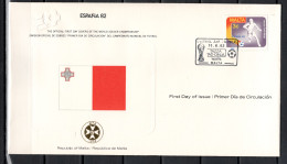 Malta 1982 Football Soccer World Cup Commemorative FDC - 1982 – Spain