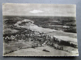 CP 18 Cher  SANCERRE  - La Loire Et Saint Thibault Vue Aérienne  Timbrée  1950 - Sancerre