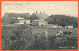 DK138_*   HEDELUND 1909  NYBYGGERGAARD Med FOLK Og HESTE  * SKREVET BAGSIDE - Kostums