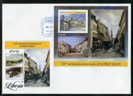 Liberia 2023, Art, Sisley, Bridge, BF In FDC - Bridges