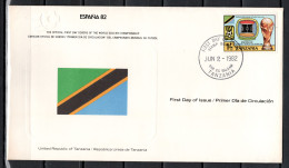 Tanzania 1982 Football Soccer World Cup Commemorative FDC - 1982 – Spain