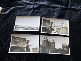 P-207 ,Lot De  4 Photos ,Carcassonne Pris Des Remparts, 1930 - Orte