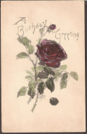 Birthday Greetings Beautiful Painted Roses - Anniversaire