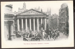 The Royal Exchange, Cornhill, London. Dubbeldekker Paardentrams, Two Decks Horse Carriages! - Other & Unclassified