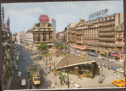 Bruxelles - Place De Brouckère - Trams - Strassenbahn - Coca Cola - Renault - Plazas