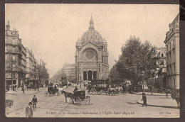 Paris - Le Boulevard Malesherbes Et L'église Saint Augustin - Other Monuments