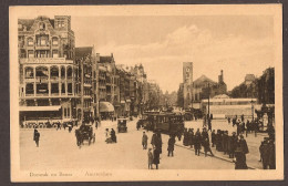 Amsterdam 1914 -Damrak En Beurs - Levendig - Tram - Amsterdam