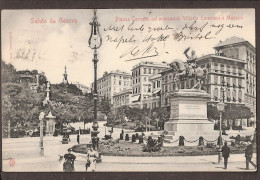 Genova - Genf, Geneve 1903 - Piazza Corvetto Coi Monumenti Vittorio Emanuele E Mazzini - Sonstige & Ohne Zuordnung