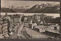 Lausanne 1941 - Le Grand Pont Et Les Alpes - Bols Advertisement, Trams  - Autres & Non Classés