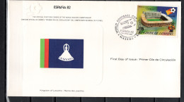 Lesotho 1982 Football Soccer World Cup Commemorative FDC - 1982 – Espagne