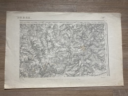 Carte état Major TONNERRE 1890 35x54cm BRAGELOGNE BEAUVOIR-SUR-SARCE CHANNES BAGNEUX-LA-FOSSE ARTHONNAY VILLIERS-LE-BOIS - Mapas Geográficas