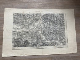 Carte état Major SAINT-GAUDENS S.E. 1889 35x54cm MONTSAUNES SALIES-DU-SALAT LESTELLE-DE-ST-MARTORY ST-MARTORY MANE MAZER - Mapas Geográficas