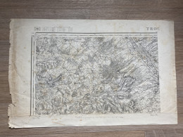Carte état Major TROYES 1896 35x54cm DIERREY SAINT PIERRE DIERREY-ST-JULIEN MESNIL-ST-LOUP VILLELOUP ESTISSAC FONTVANNES - Carte Geographique