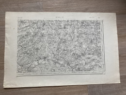 Carte état Major RETHEL S.E. 1897 35x54cm INAUMONT ARNICOURT HAUTEVILLE SERY SON SORBON BARBY JUSTINE-HERBIGNY NANTEUIL- - Mapas Geográficas