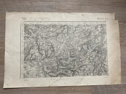 Carte état Major MOULINS 1891 35x54cm YGRANDE ST-AUBIN-LE-MONIAL ST-PLAISIR THENEUILLE ST-HILAIRE VIEURE BOURBON-L'ARCHA - Geographical Maps