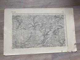 Carte état Major LAVAL 1894 35x54cm MONTENAY ERNEE VAUTORTE ST-DENIS-DE-GASTINES CHAILLAND ST-HILAIRE-DU-MAINE PLACE ST- - Geographical Maps