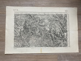 Carte état Major BRIVE 1892 35x54cm SÉRILHAC LAGLEYGEOLLE LE-PESCHER BEYNAT ST-BAZILE-DE-MEYSSAC LOSTANGES MEYSSAC MENOI - Carte Geographique