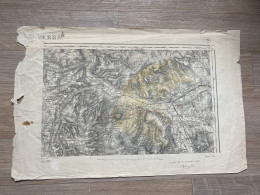 Carte état Major AUXERRE 1891 35x54cm JOIGNY LOOZE PAROY-SUR-THOLON CHAMVRES ST-AUBIN-SUR-YONNE CEZY CHAMPLAY VILLECIEN  - Carte Geographique
