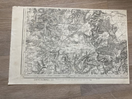 Carte état Major SARREGUEMINES S.O. 1901 33x50cm BOULAY MOSELLE ROUPELDANGE DENTING MOMERSTROFF HALLING-LES-BOULAY HELST - Cartes Géographiques