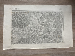 Carte état Major BAR-LE-DUC 1888 35x54cm IPPECOURT ST-ANDRE-EN-BARROIS JULVECOURT OSCHES FLEURY-SUR-AIRE BULAINVILLE NUB - Geographische Kaarten