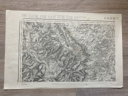 Carte état Major COMMERCY 1895 33x50cm DOMMARTIN LA MONTAGNE ST-REMY-LA-CALONNE HERBEUVILLE COMBRES-SOUS-LES-COTES HANNO - Cartes Géographiques