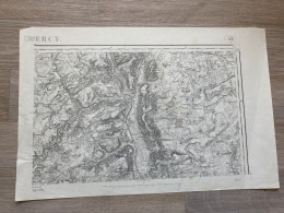 Carte état Major COMMERCY 1888 33x50cm ARRY LORRY-MARDIGNY ARNAVILLE PAGNY-SUR-MOSELLE MARIEULLES VITTONVILLE NOVEANT-SU - Geographische Kaarten