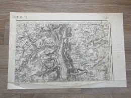 Carte état Major COMMERCY 1888 33x50cm ARRY LORRY-MARDIGNY ARNAVILLE PAGNY-SUR-MOSELLE MARIEULLES VITTONVILLE NOVEANT-SU - Geographische Kaarten