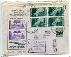 Avvento Della Repubblica Lire 3 Quartina Su Busta - 1946-60: Poststempel