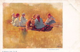 Ukraine - Ukrainian Peasants, Painting By P. Stachiewicz - Publ. H. Altenberg In Lviv 35 - Oekraïne