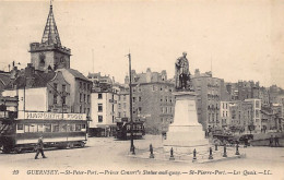 Guernsey - ST. PETER PORT - Prince Consort's Statue And Quay - Tram - Publ. Levy L.L. 19 - Guernsey