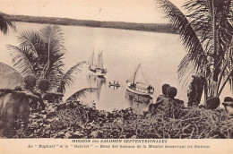 Papua New Guinea - The Raphaël And The Gabriel, Two Of The Mission's Boats Serving The Stations - Publ. Mission Des Salo - Papua Nuova Guinea