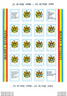 Prima Emissione 1991. 3 Minifogli. - Moldavie