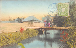 Japan - A Tiny Bridge - REAL PHOTO TINTED - Other & Unclassified