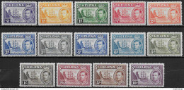 1938-44 St Helena George VI 14v. MNH SG N. 131/40 - Other & Unclassified