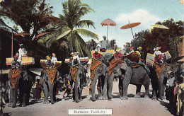 MYANMAR Burma - Burmese Festivity - Elephants - Publ. D. A. Ahuja 16 - Myanmar (Burma)