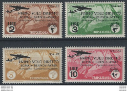 1934 Tripolitania Roma-Buenos Aires 4v. MNH Sassone N. A30/33 - Other & Unclassified