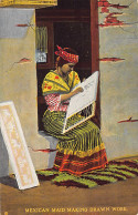 México - Mexican Maid Making Drawn Work - Ed. C. T. Photochrom  - Mexico