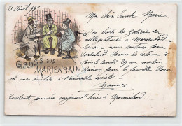 Judaica - CZECH REP. - Marienbad (Mariánské Lázně) - Caricature Of Jews At The Spa - Year 1898 - Publ. Unknown  - Jodendom