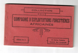 Gabon - Compagnie D'Exploitations Forestières (C.E.F.A.) - Série N°5 - Carnet De 12 Cartes Postales - Ed. C.E.F.A. - Gabun